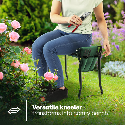 Garden Bench & Kneeler with Tool Bag